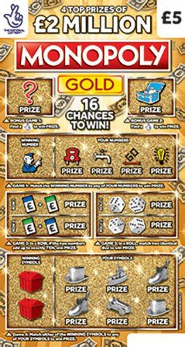 Monopoly Gold (2022) Scratchcard .